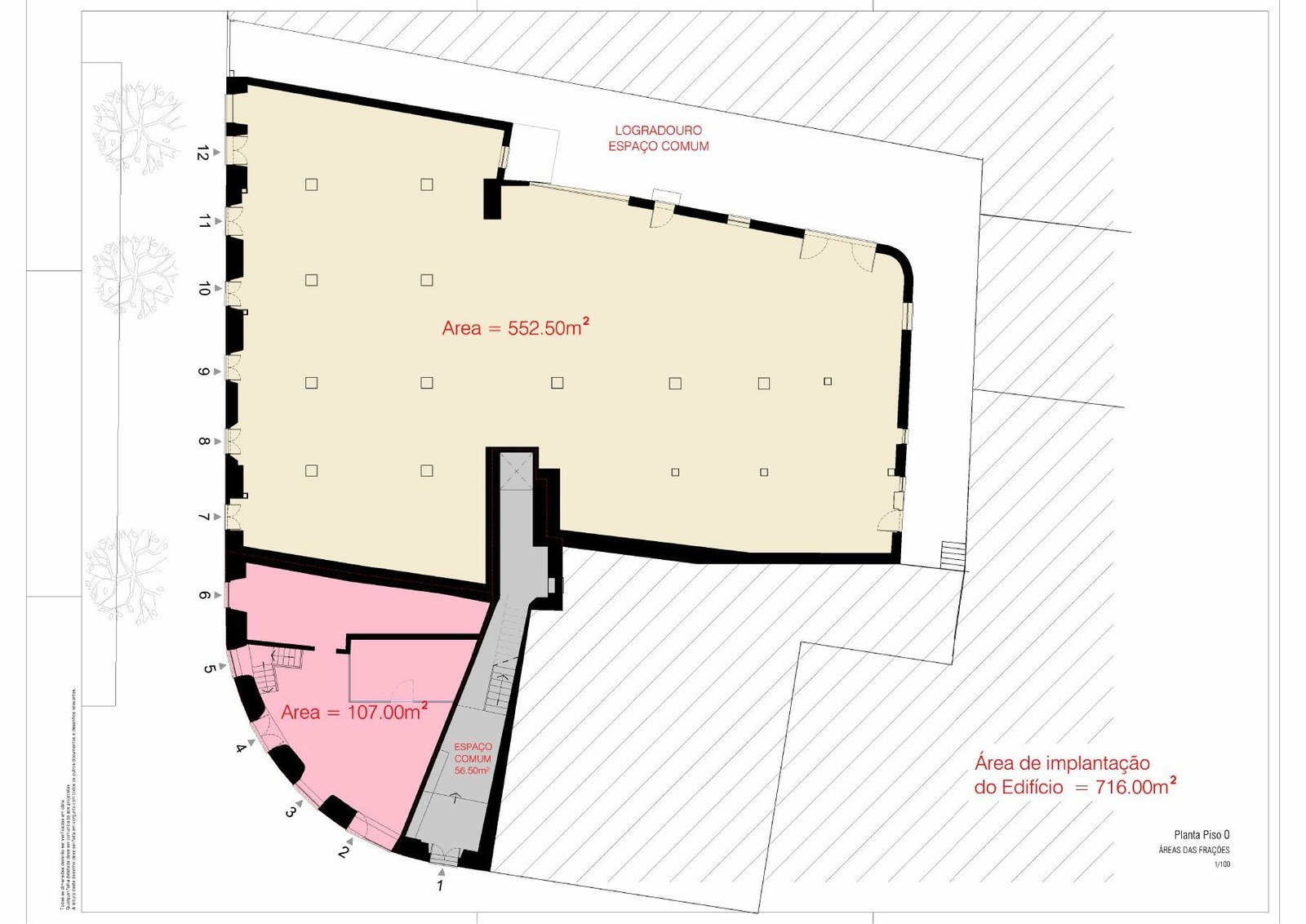 Floor 1 · 10 apartments, 1A–1J